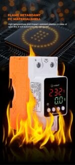 Mora 2 Pole Volt & Ampere Protection Device – Dual Display | Adjustable Voltage Current Guard | 63A AC