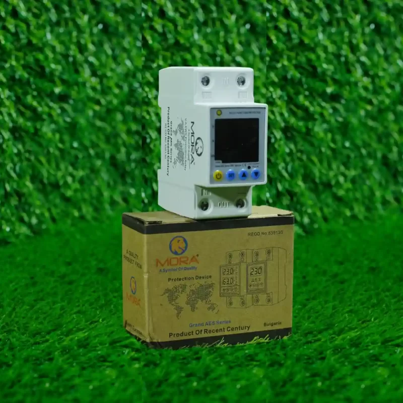 Mora 3-in-1 Voltage Protector with kWh Meter – Over/Under Voltage Protective Device & Power Usage Monitor