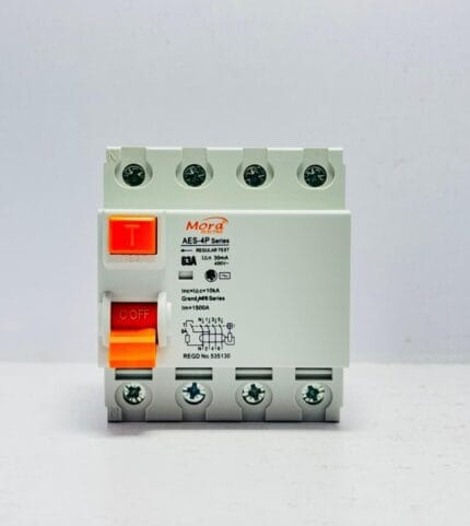 Mora 4P RCCB 63A – 4 Pole Residual Current Circuit Breaker with Earth Leakage Protection