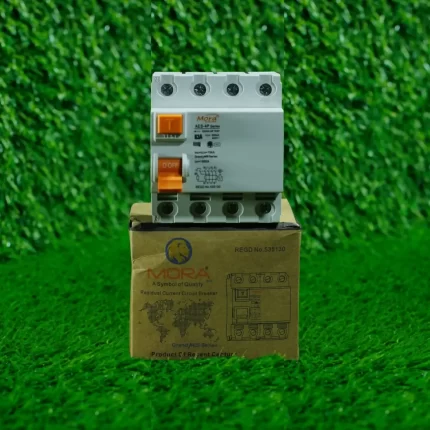 Mora 4P RCCB 63A – 4 Pole Residual Current Circuit Breaker with Earth Leakage Protection