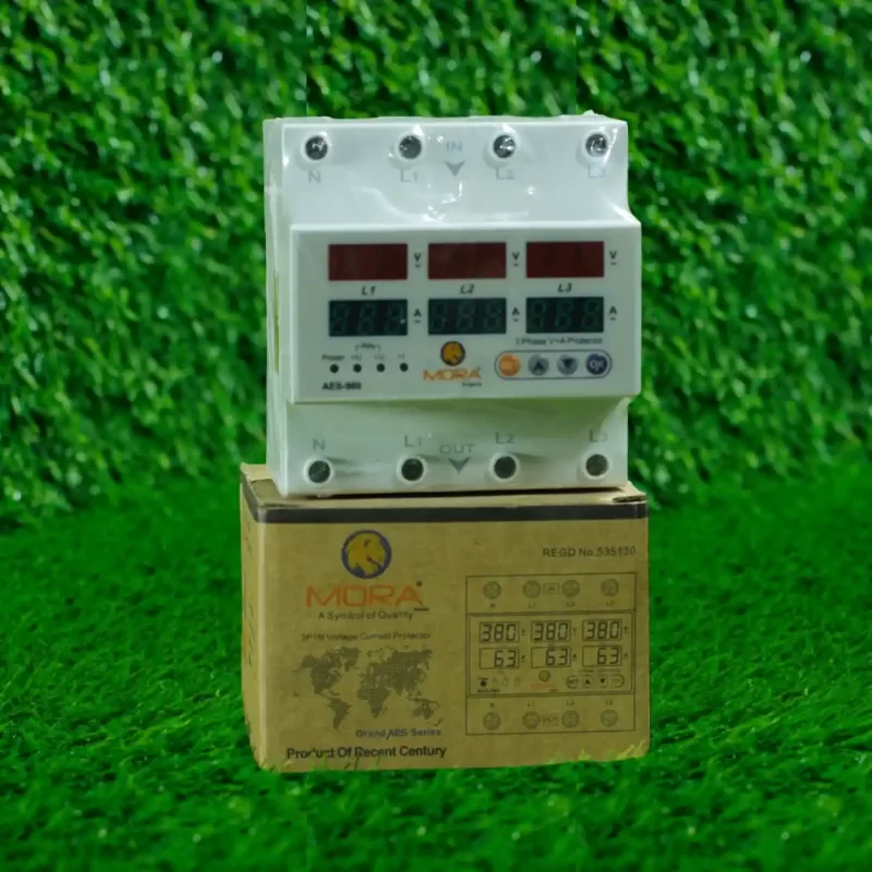 Mora 4-Pole 3-Phase Voltage & Current Protector – Automatic Overload & Surge Protection Device