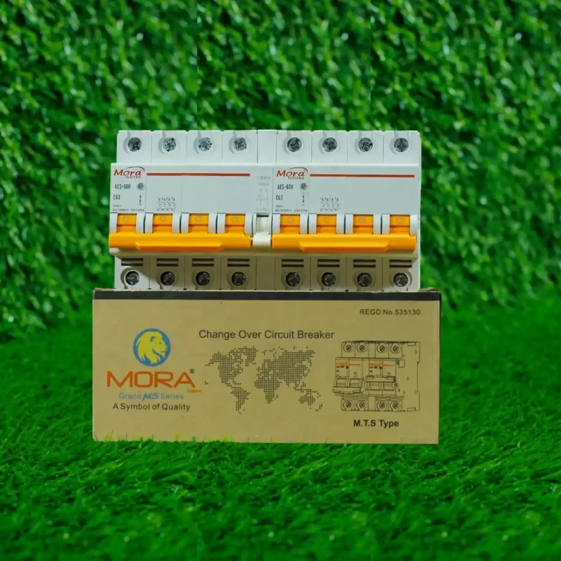 Mora AC 4P+4P 63A Manual Transfer Switch – Dual Power Changeover MCB | 50/60Hz | 3-Phase with Neutral