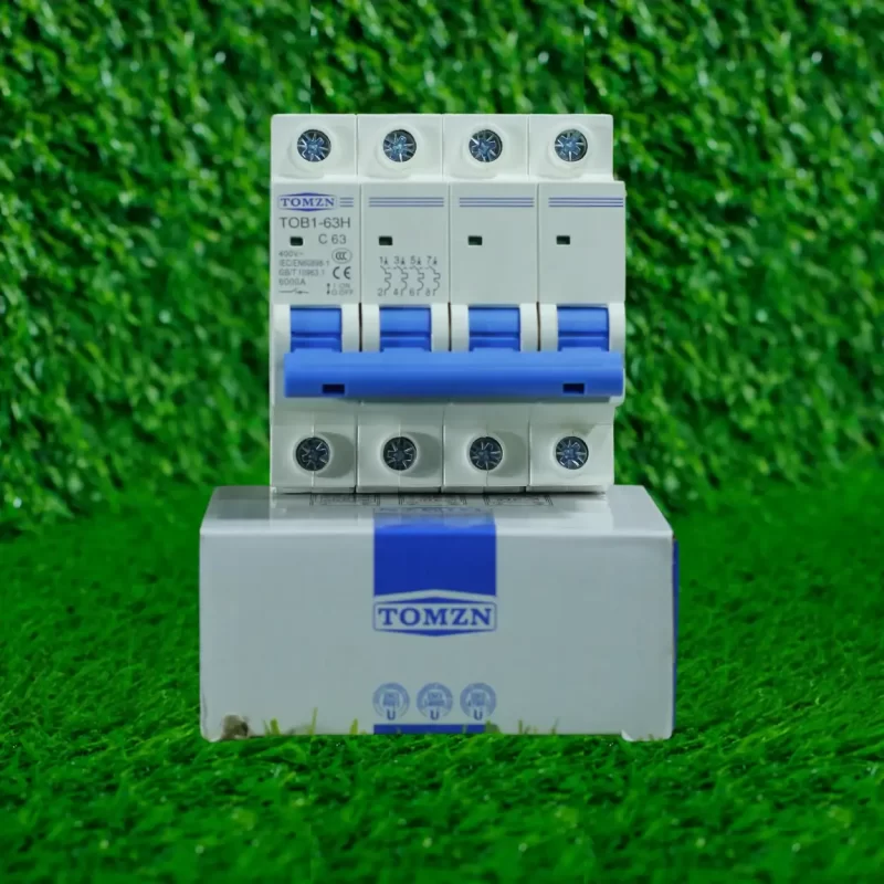 Tomzn 3-Phase 4P 63A AC Circuit Breaker front view