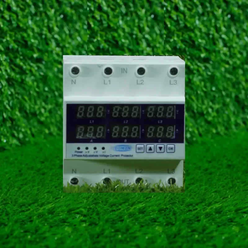 Tomzn TOVPD3-VA 3 Phase 4 Pole Voltage Protector front view