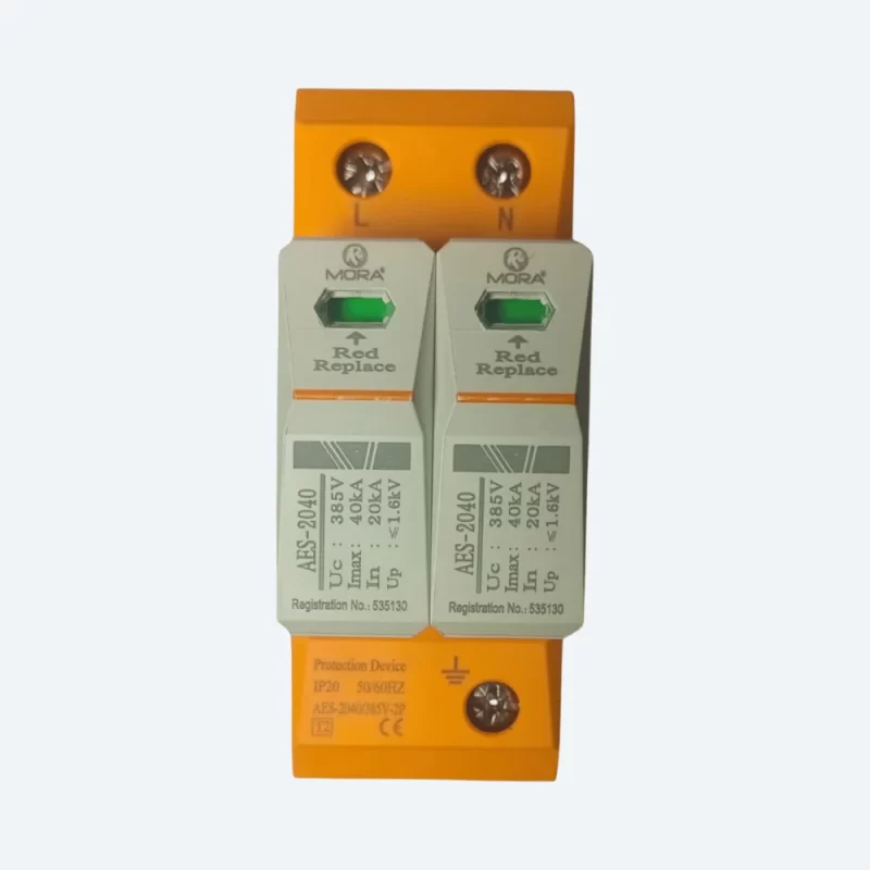 AC 2-Pole SPD 40kA Mora AES-2040 385V surge protector