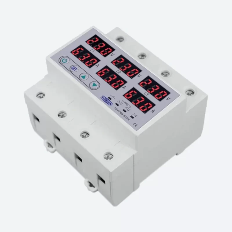 Tomzn TOVPD3-VA 100A protector digital display view