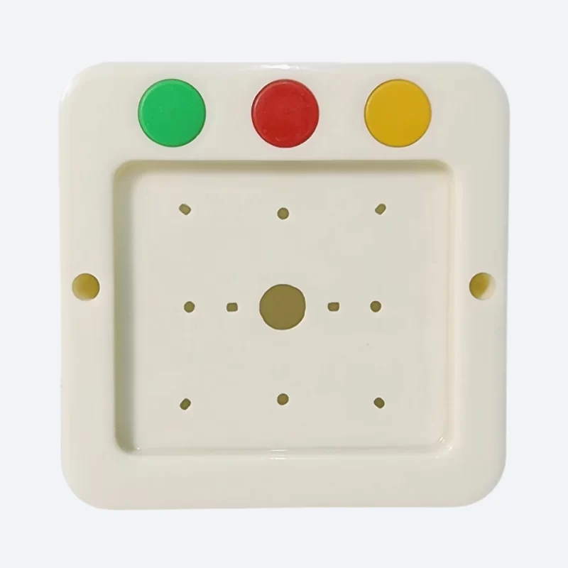 Inside view of wall-mounted DB box for changeover switch setup