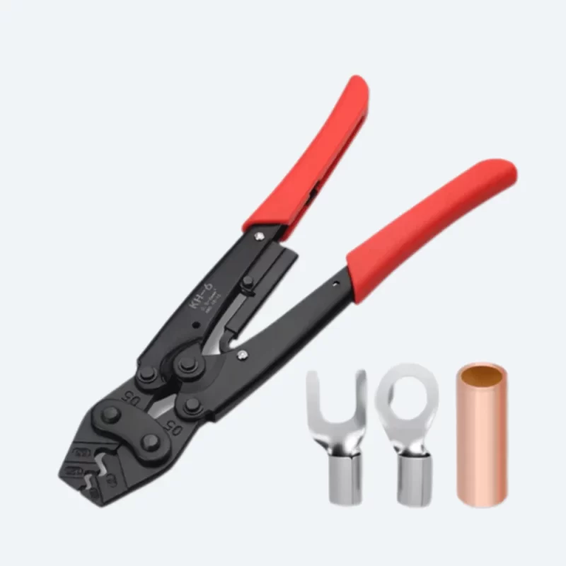 YTH KH-6 copper nose crimping pliers with U-shaped lug clamp, cold-pressed terminal tool for cable lugs