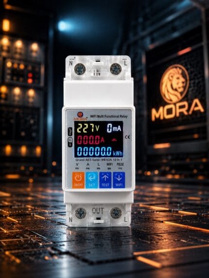 MORA Bulgaria 10 in 1 WiFi smart voltage protector 80A kit installed on electrical panel