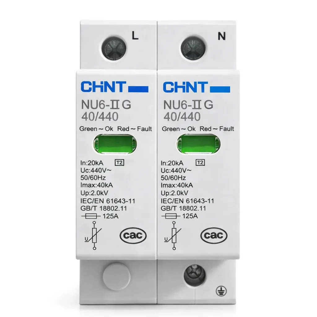 CHINT NU6-IIG 2P 40kA 440V CHINT NU6-IIG 2-Pole Type 2 AC Surge Protective Device