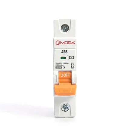 Mora 1P 63A AC Circuit Breaker – 1 Pole MCB for Main Power Line Protection