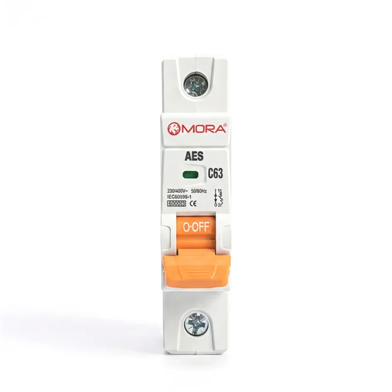 Mora 1P 63A AC Circuit Breaker – 1 Pole MCB for Main Power Line Protection