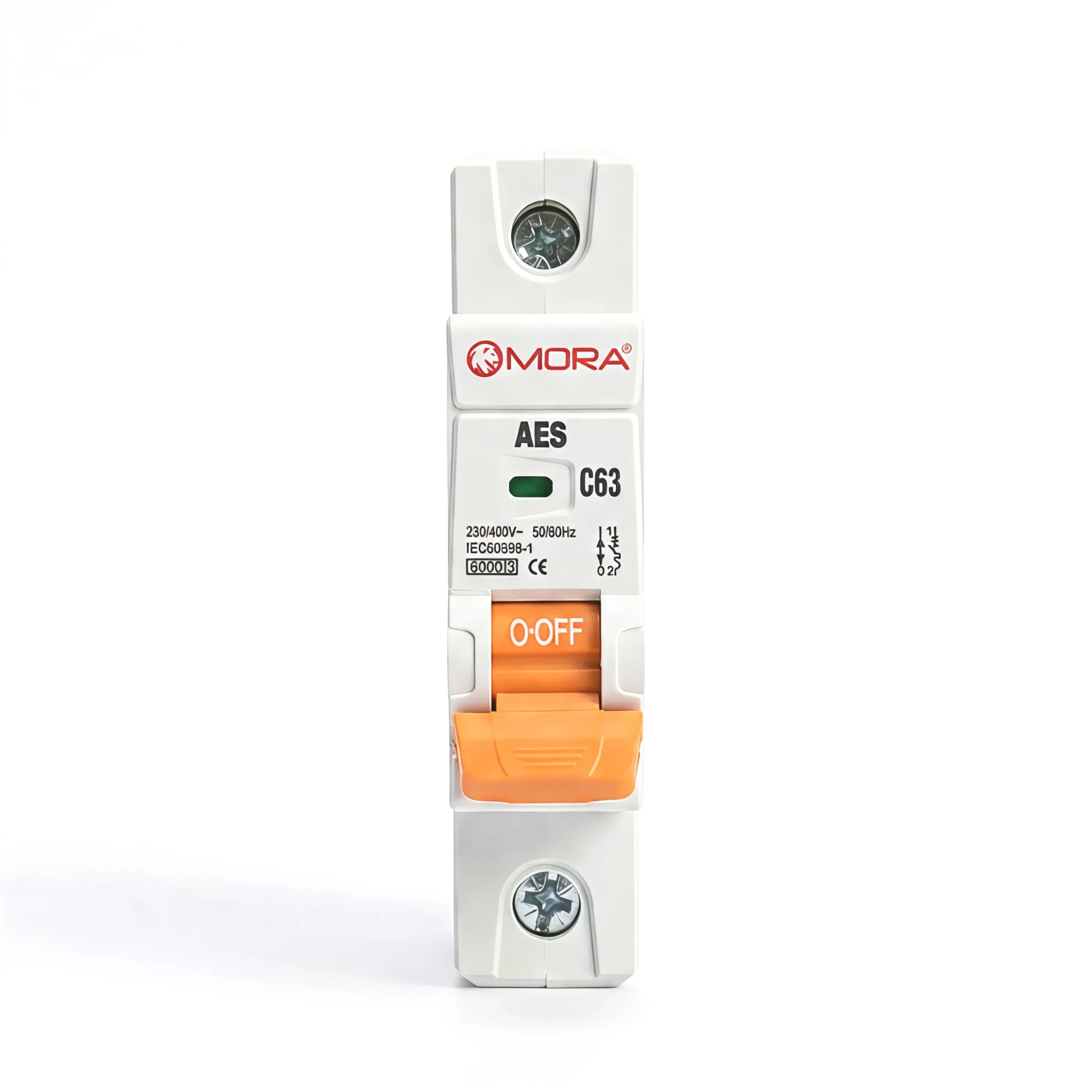 Mora 1P 63A AC Circuit Breaker – 1 Pole MCB for Main Power Line Protection