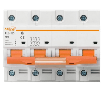 Mora 4P 125A AC MCB Circuit Breaker