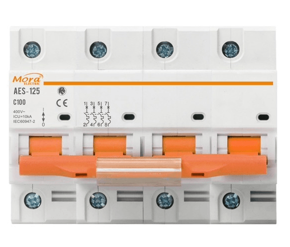 Mora 4P 125A AC MCB Circuit Breaker