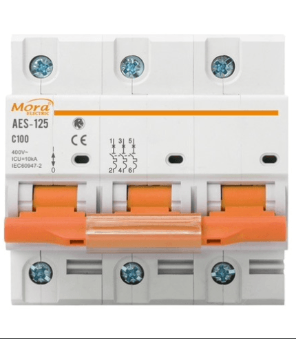 Mora 3P 125A AC MCB Circuit Breaker