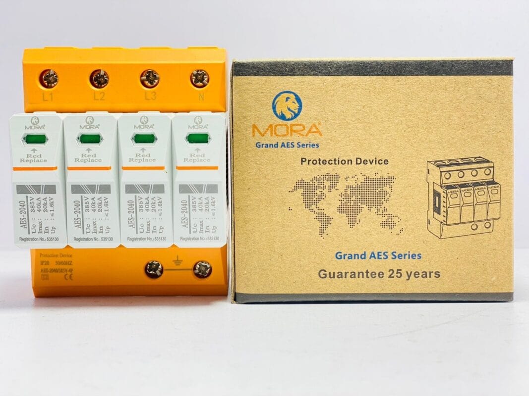 MORA 2 pole 40kA DC SPD for solar PV systems
