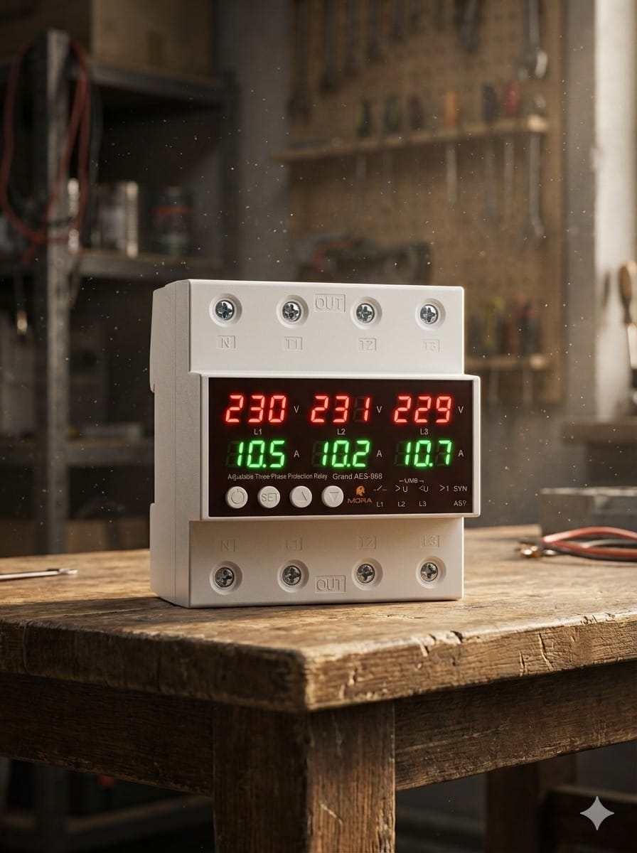 MORA Bulgaria 100A 3 Phase V/A Protector