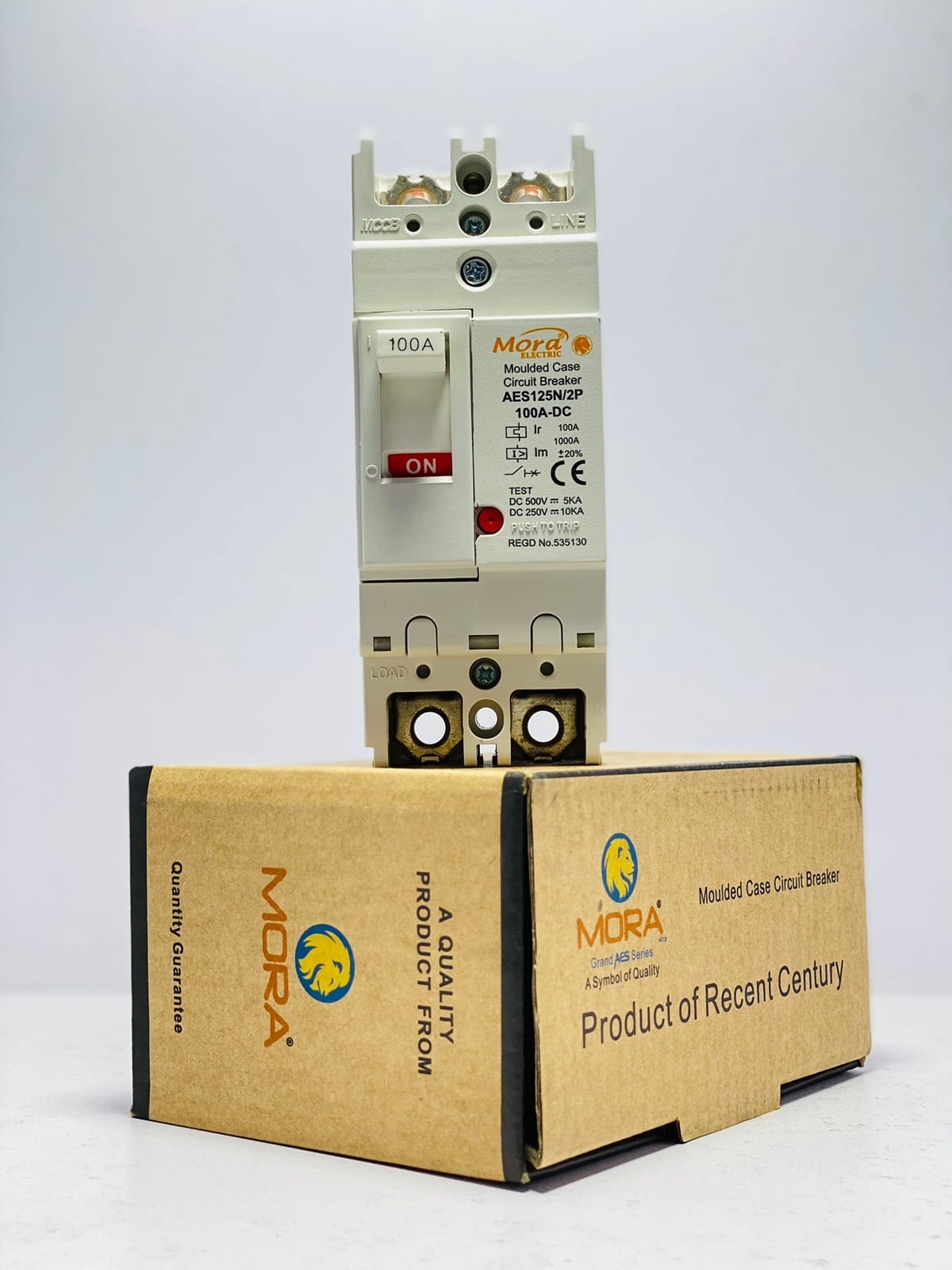Mora 125A 2P DC MCCB Breaker – Solar, Battery & Inverter Circuit Protection with Copper Contacts