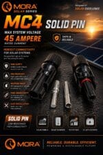 MORA MC4 solid pin connector for solar panels