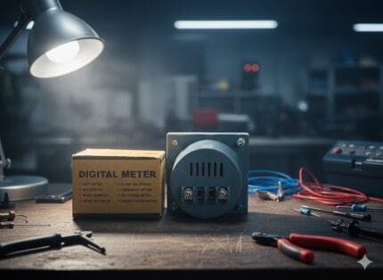 MORA panel-mounted electrical monitoring meter
