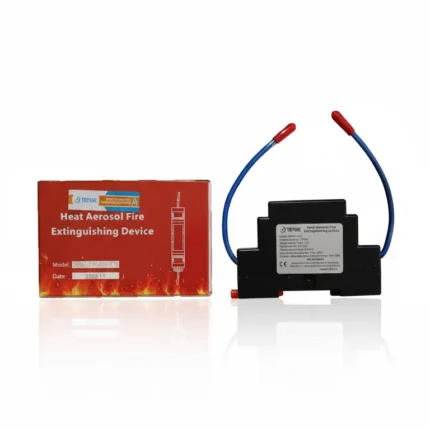 Tense DIN rail fire extinguishing device